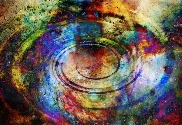 Formas Círculo Centrípeta Abstracto Colorido Cósmico —  Fotos de Stock