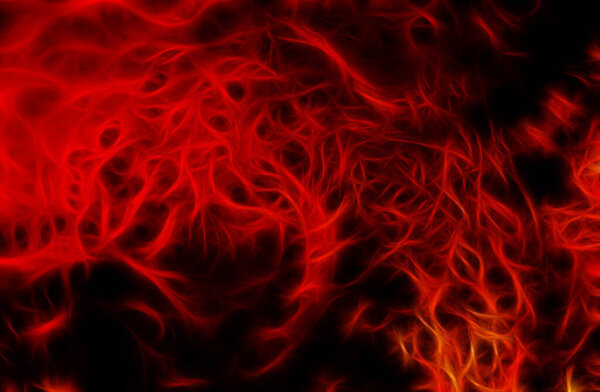 Abstract fire flames on a black background