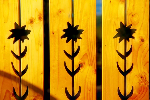 Wzór Kwiat Drewnie Żółte Drewniane Tło — Zdjęcie stockowe