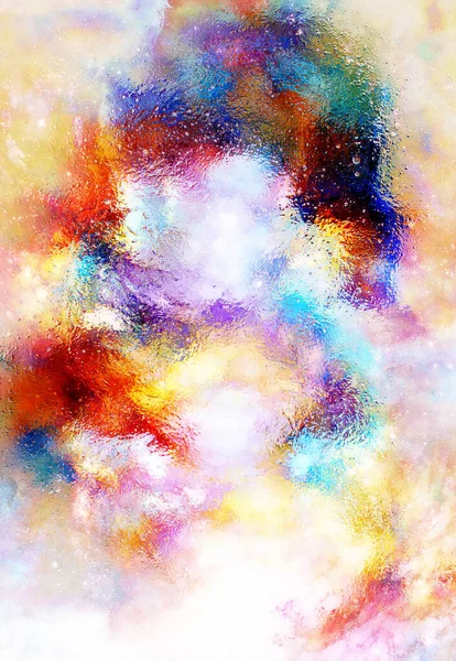 Nebulosa Espaço Cósmico Estrelas Fundo Abstrato Cósmico Efeito Vidro Elementos — Fotografia de Stock