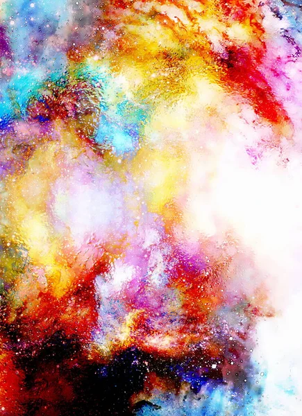 Kozmik uzay ve yıldızlar, kozmik soyut arka plan ve cam etkisi. Boşluğu kopyala