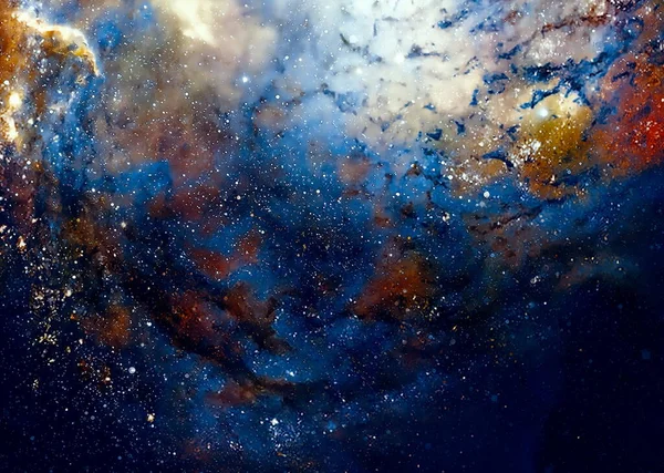 Cosmic space and stars, color cosmic abstract background
