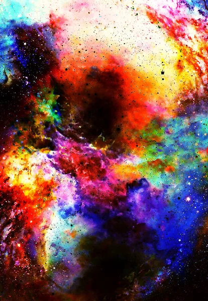 Spazio Cosmico Stelle Colore Sfondo Astratto Cosmico Effetto Fuoco Nello — Foto Stock