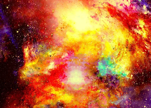 Spazio Cosmico Stelle Colore Sfondo Astratto Cosmico Effetto Fuoco Nello — Foto Stock