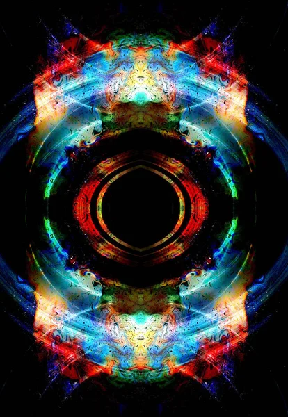 Космическое Пространство Энергетические Огни Элиптическими Формами Цветом Космического Абстрактного Фона — стоковое фото