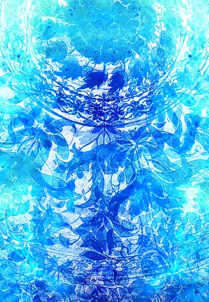 抽象的な背景 コンピューター コラージュに Filigrane 花飾り — ストック写真
