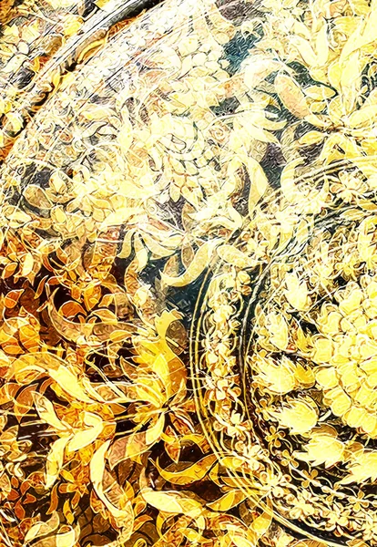 Filigrane Ornamento Floreale Backgrond Astratto Collage Computer — Foto Stock