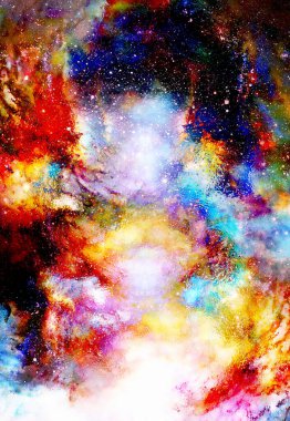 Kozmik uzay ve yıldız, kozmik arka plan ve cam etkisi