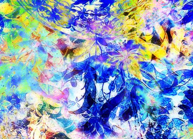 filigrane çiçek süsleme soyut backgrond, bilgisayar kolaj üzerinde