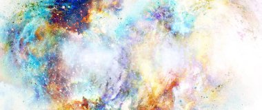 Kozmik uzay ve yıldızlar, renkli kozmik soyut arkaplan