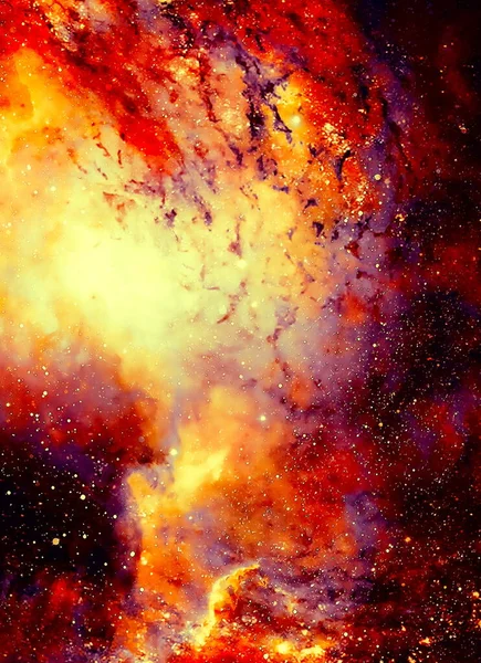 Spazio Cosmico Stelle Colore Sfondo Astratto Cosmico Effetto Fuoco Nello — Foto Stock