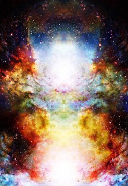 Kozmik uzay ve yıldızlar, renkli kozmik soyut arkaplan