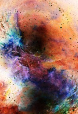 Kozmik uzay ve yıldızlar, renkli kozmik soyut arkaplan