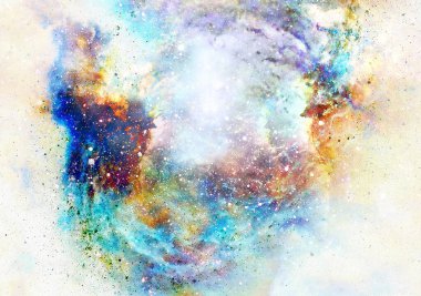 Kozmik uzay ve yıldızlar, renkli kozmik soyut arkaplan