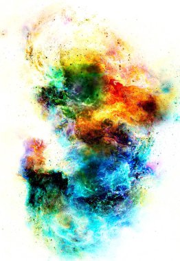 Kozmik uzay ve yıldız, renk kozmik arka plan. Uzayda yangın etkisi