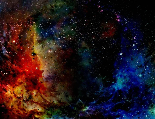 Космічний Простір Зірки Кольоровий Космічний Абстрактний Фон Вогневий Ефект Космосі — стокове фото