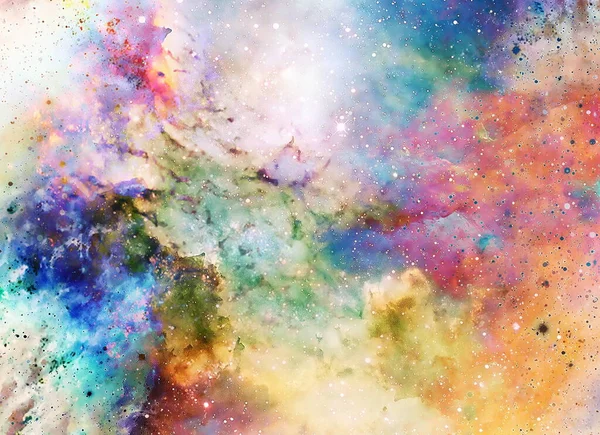 宇宙空間と星の色宇宙の抽象的な背景 — ストック写真