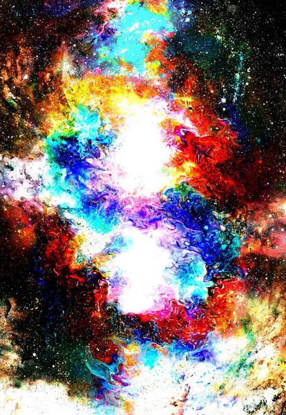 Cosmic Space Stars Color Cosmic Abstract Background Fire Effect Space — Stock Photo, Image