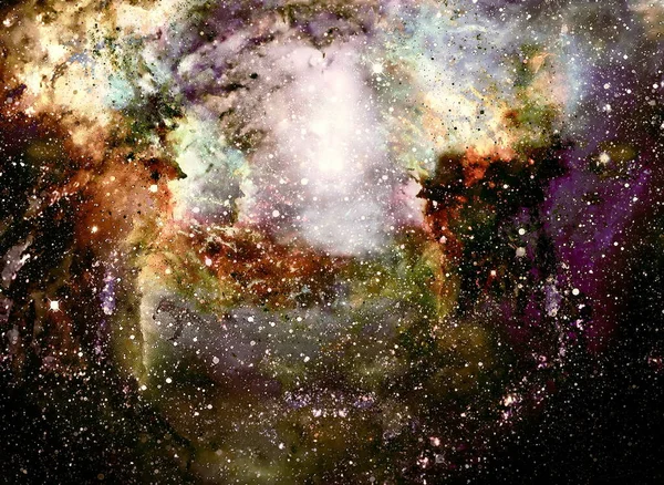 Kozmikus Térben Csillagok Színek Kozmikus Absztrakt Háttér Tűz Hatása Űrben — Stock Fotó