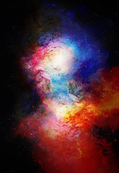 Κοσμικό Χώρο Και Αστέρια Κοσμική Αφηρημένα Φόντο Χρώμα Επίδρασης Πυρκαγιάς — Φωτογραφία Αρχείου