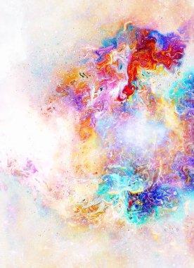 Kozmik uzay ve yıldızlar, renkli kozmik soyut arkaplan