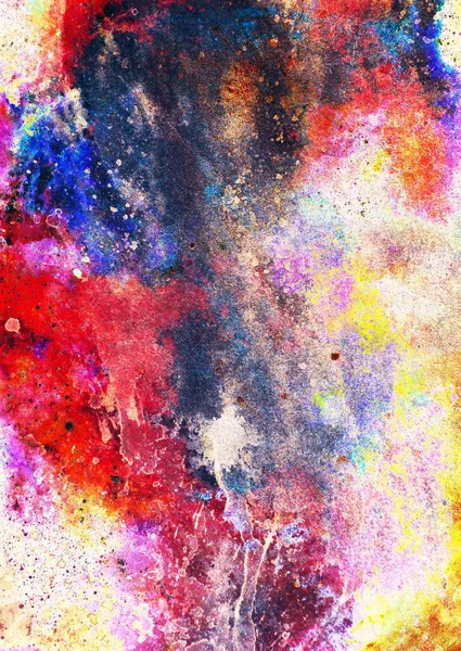 Watercolor Abstract Painting Computer Collage Color Background Spots — Stock Photo, Image