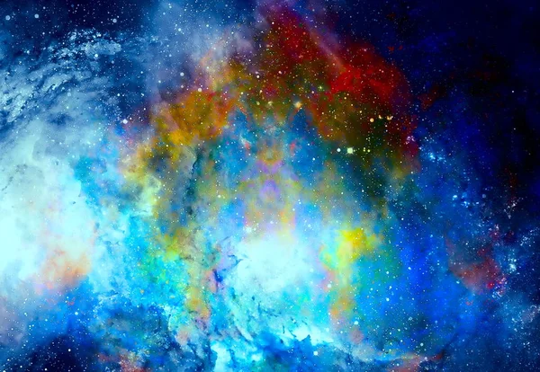 Kosmische Ruimte Sterren Kleur Kosmische Abstracte Achtergrond — Stockfoto
