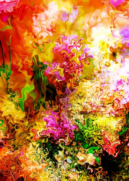 Abstract Colorful Watercollor Design Flower Computer Art — Stock Photo, Image