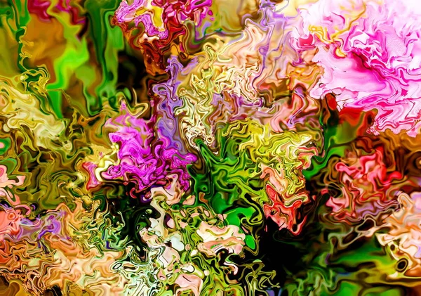 Design Colorido Abstrato Com Flor Arte Computacional — Fotografia de Stock