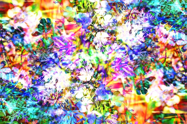 Design Colorido Abstrato Com Flor Arte Computacional — Fotografia de Stock