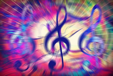 Müzik anahtarı canlı dinamik müzik akışı, grafik tasarımı
