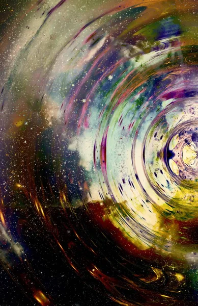 Графічна Концепція Музики Космосі Космічні Звукові Хвилі Комп Ютерний Дизайн — стокове фото