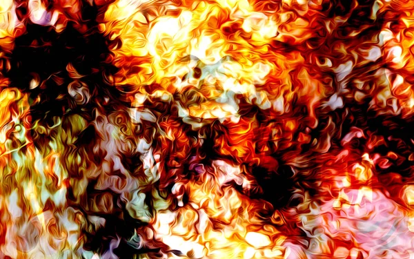 Yangın arka plan, lav yapısı alevler. Bilgisayar kolaj. Dünya kavramı