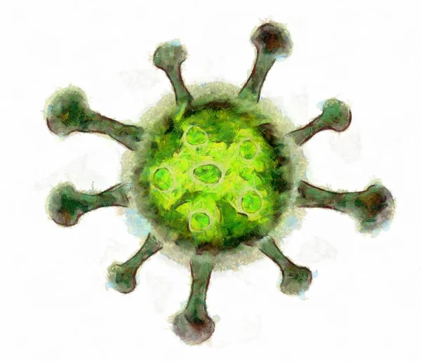 Coronavirus Sfondo Bianco Coronavirus Covid 2019 Ncov — Foto Stock