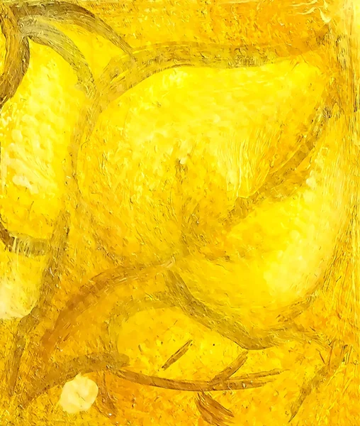 Monte Folhas Douradas Detalhe Pintura Com Efeito Gráfico — Fotografia de Stock