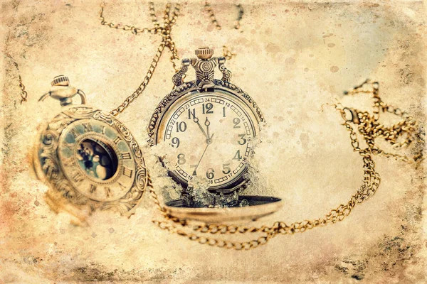 Horloge Montrant Cinq Minutes Douze Heures Est Temps Arrêter Réaliser — Photo