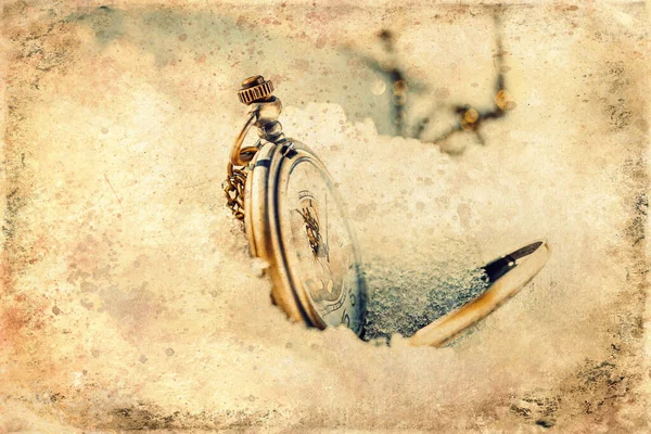Часы Показывают Пяти Двенадцать Время Остановиться Осознать Ценности Жизни Старый — стоковое фото