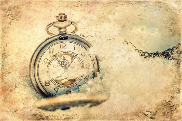 Relógio Cinco Minutos Doze Tempo Para Parar Perceber Valores Vida — Fotografia de Stock