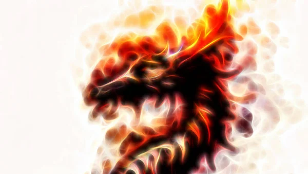 Ancien dragon et effet fractal . — Photo