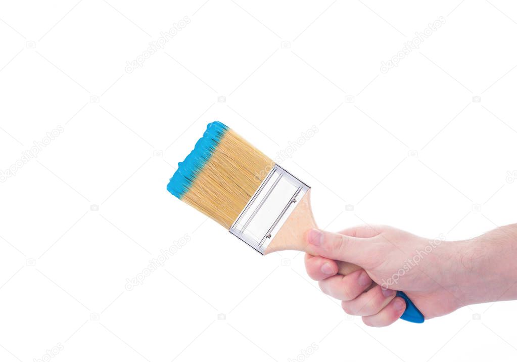 Brush in hand
