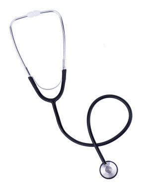Beyaz arkaplanda fonendoskop