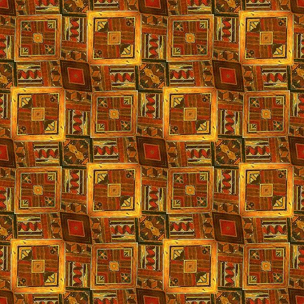 Деревянный бесшовный винтажный рисунок квадратов — стоковое фото