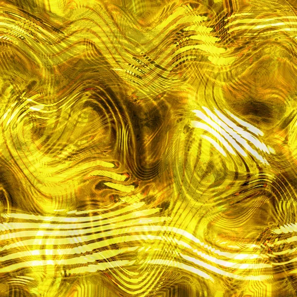 Abstract wavy background resembling molten gold — ストック写真