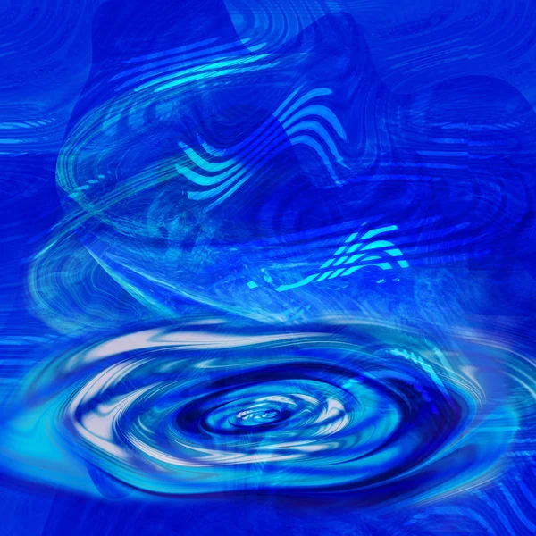 Latar belakang abstrak dengan gelombang, vorteks air dan pantulan cahaya — Stok Foto