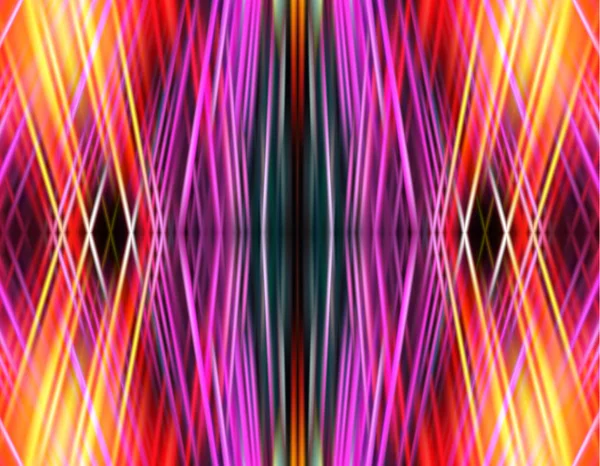 Fundal abstract roz, portocaliu, galben și negru de intersectare a razelor spectrale — Vector de stoc