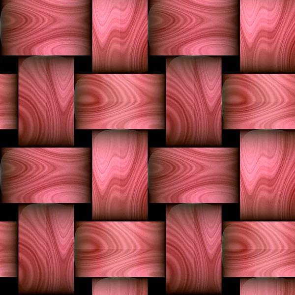 Sömlös trä rosa och röda mönster som liknar en rotting korg konsistens — Stockfoto