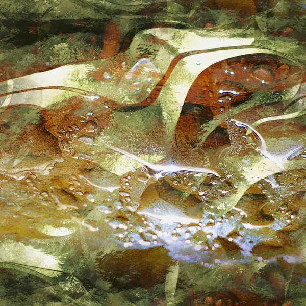 Fundo ondulado abstrato lembrando textura metálica com gotas de água — Fotografia de Stock
