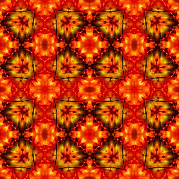 Dinamik Dikişsiz Infernal desen stilize yangın çiçekli