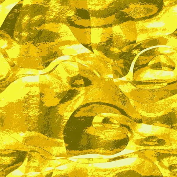 Patrón ondulado de oro abstracto que se asemeja a metal fundido — Vector de stock