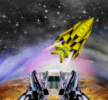 Uzay mekiği Uzayalanı başlayarak